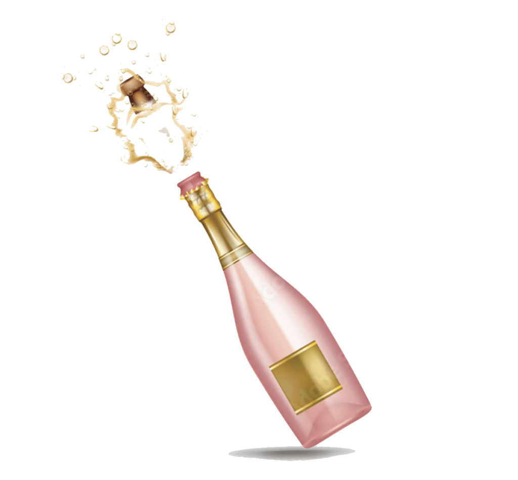 Champagne bottle celebration
